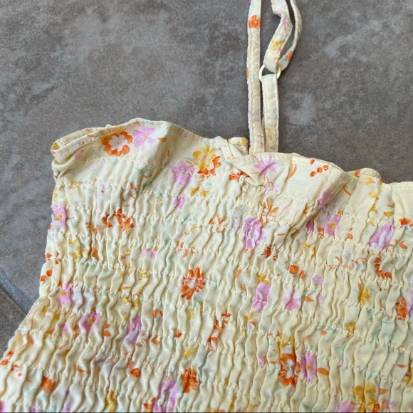 Ralph Ralph Lauren Yellow Floral Crop Tank Top - Picture 7 of 9